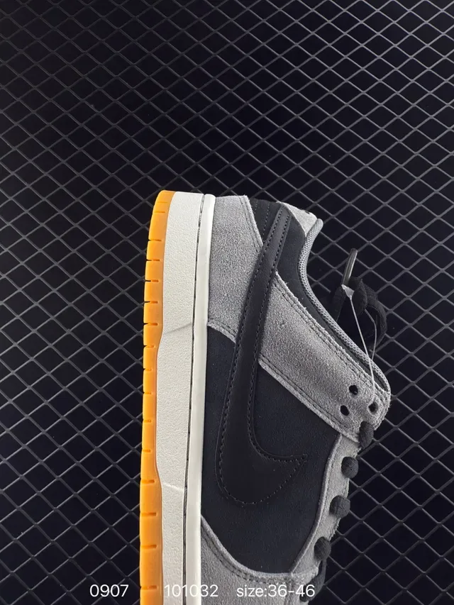 Nike Dunk Low Gray Black Gum Lifestyle Sneakers 4