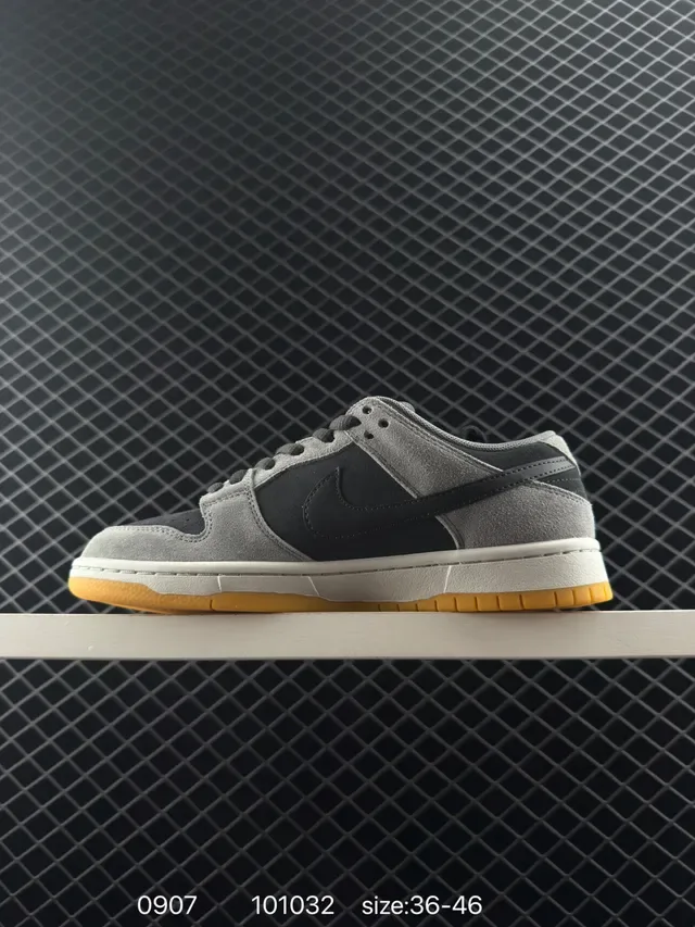 Nike Dunk Low Gray Black Gum Lifestyle Sneakers 6