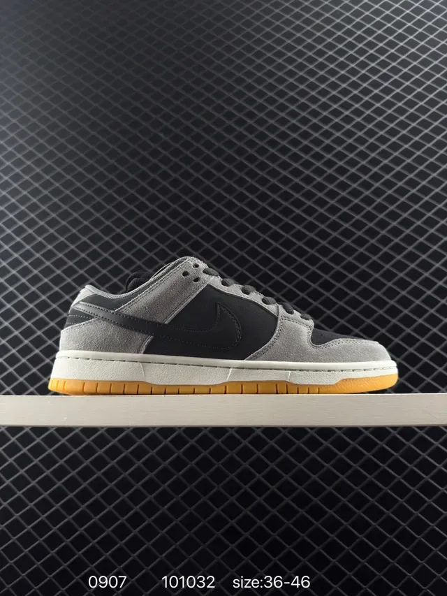 Nike Dunk Low Gray Black Gum Lifestyle Sneakers 7