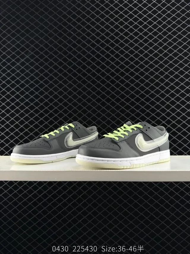 Nike Dunk Low Gray Green Silhouette Lifestyle Sneakers 2