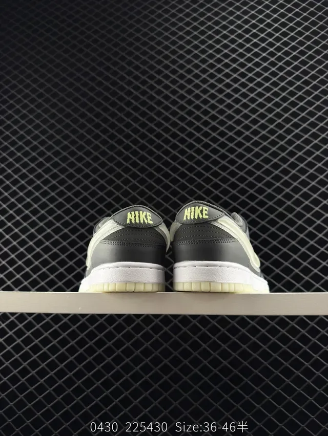 Nike Dunk Low Gray Green Silhouette Lifestyle Sneakers 3
