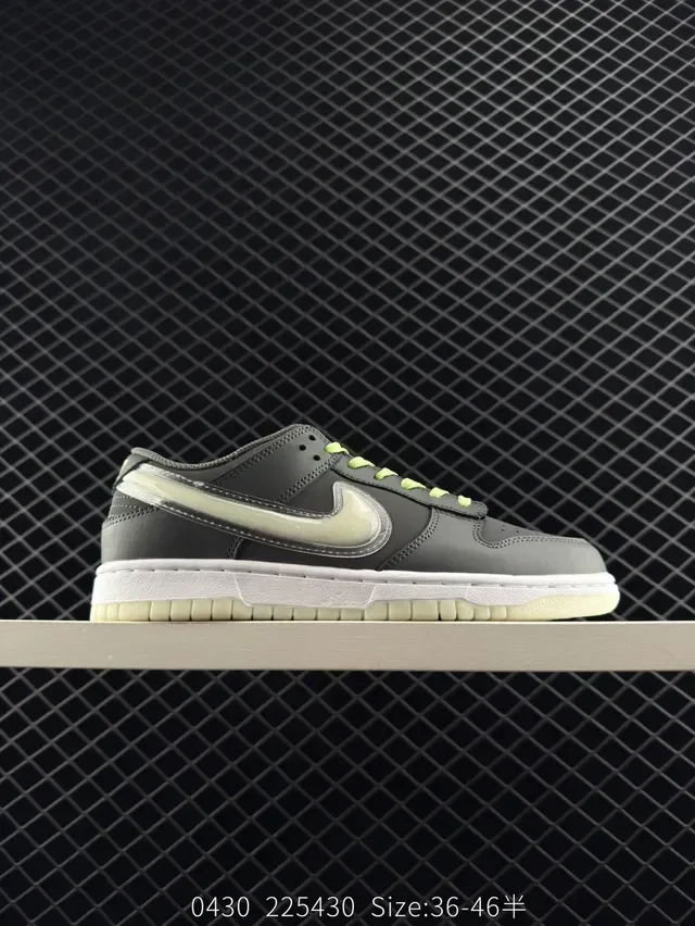 Nike Dunk Low Gray Green Silhouette Lifestyle Sneakers 5