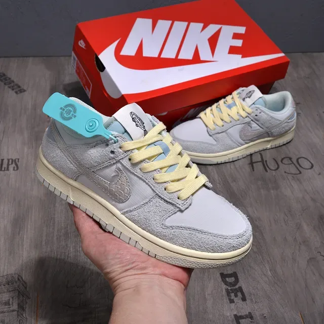 Nike Dunk Low Gray Yellow Lifestyle Sneakers 2