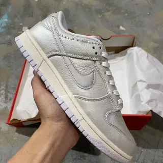 Nike Dunk Low Metallic Silver Lifestyle Sneakers