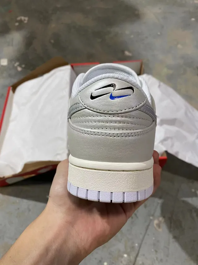 Nike Dunk Low Metallic Silver Lifestyle Sneakers 6