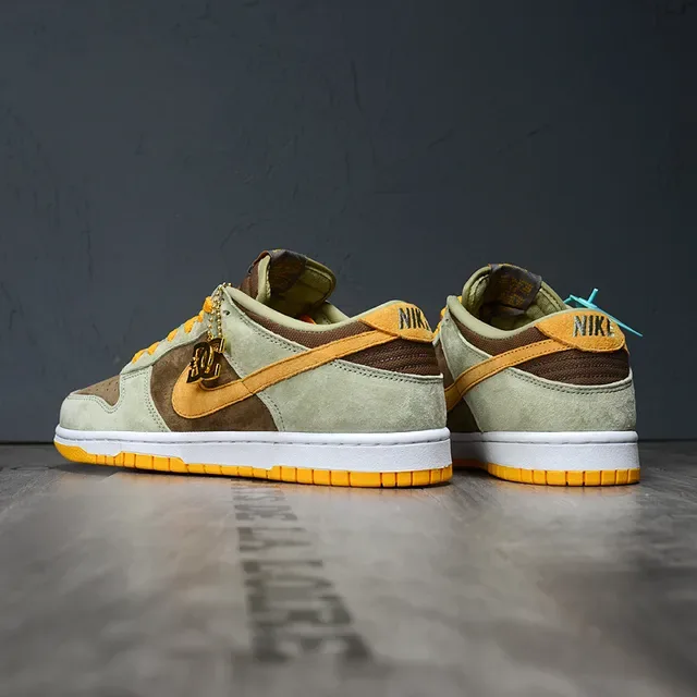 Nike Dunk Low Olive Green Brown Orange Lifestyle Sneakers 3