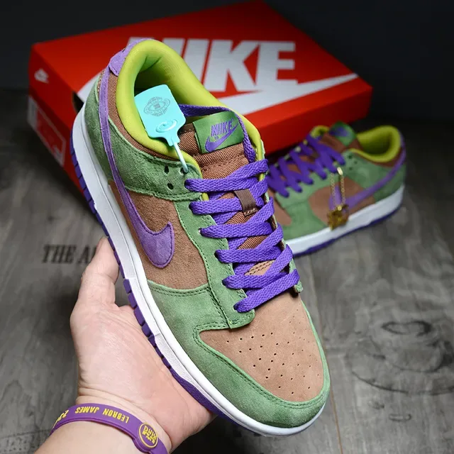 Nike Dunk Low Vert olive Violet Beige Chaussures lifestyle 2