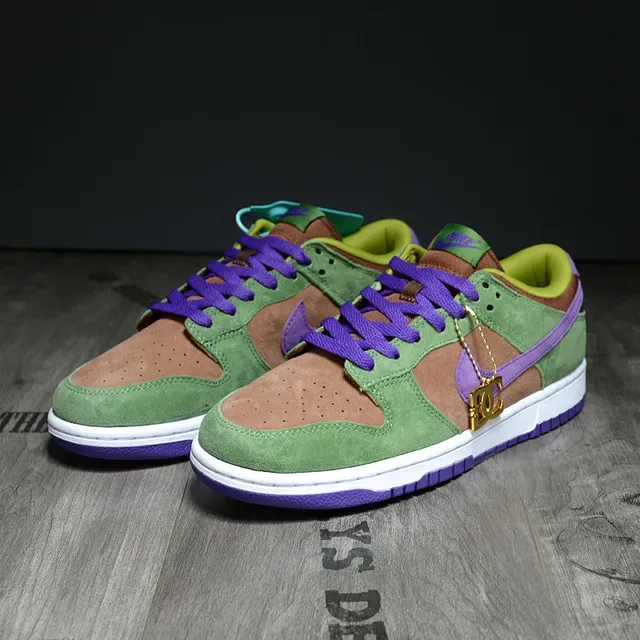 Nike Dunk Low Vert olive Violet Beige Chaussures lifestyle 3