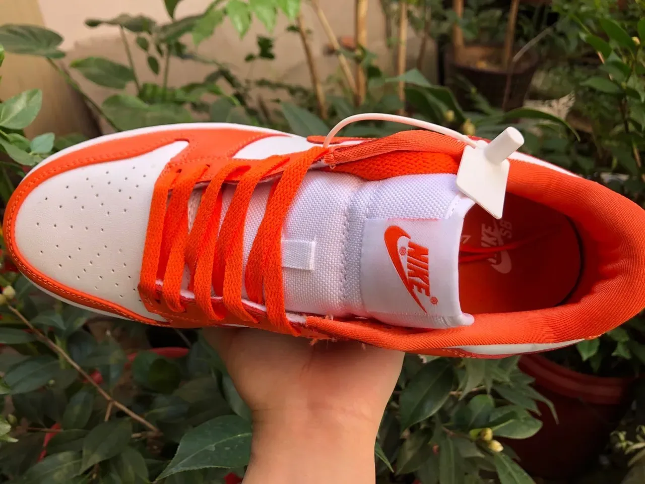 Nike Dunk Low Orange and White Lifestyle Sneakers 2
