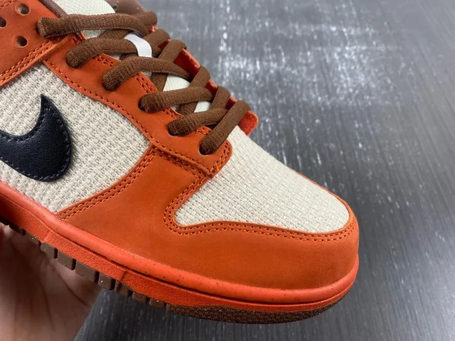 Nike Dunk Low Orange Beige Black Skateboard Shoes 6