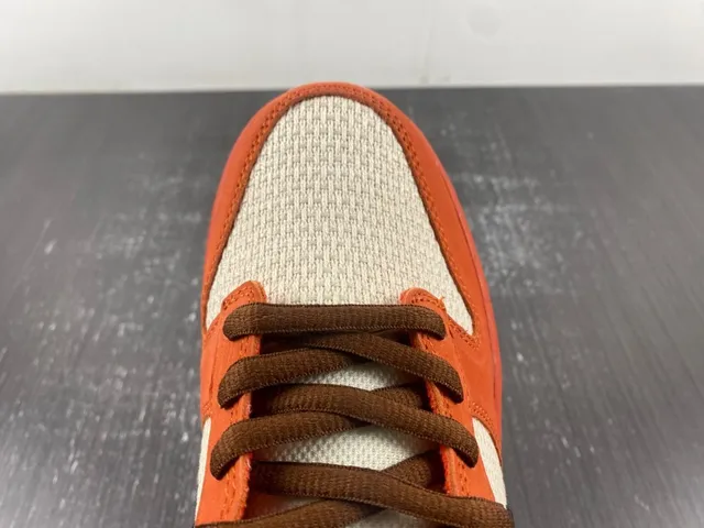 Nike Dunk Low Orange Beige Black Skateboard Shoes 10