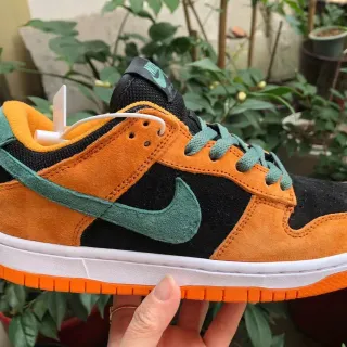 Nike Dunk Low Orange Black Teal Lifestyle Sneakers