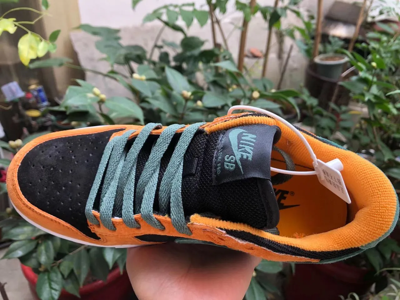 Nike Dunk Low Orange Black Teal Lifestyle Sneakers 3