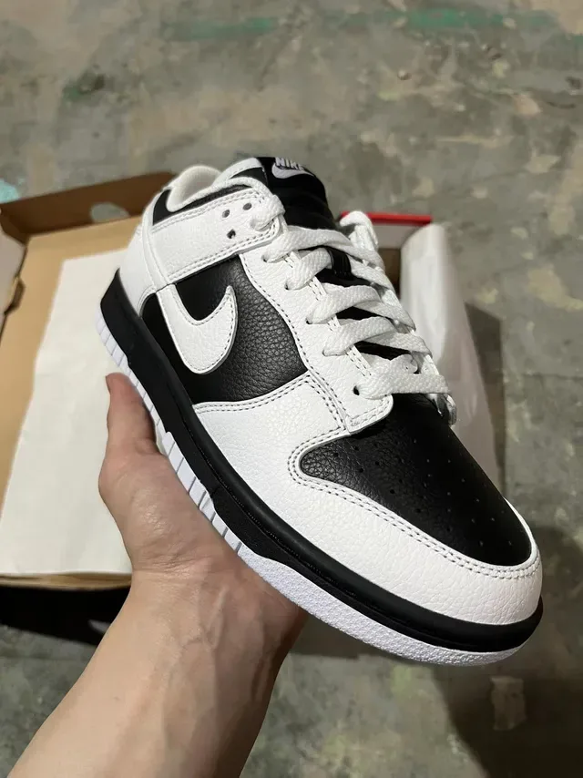 Nike Dunk Low White Black Lifestyle Sneakers 2