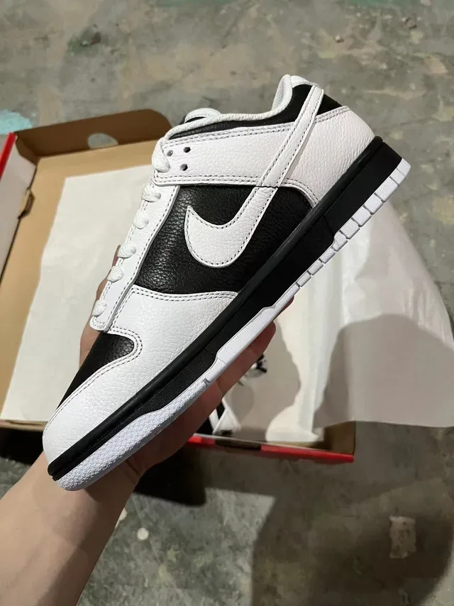 Nike Dunk Low White Black Lifestyle Sneakers 3