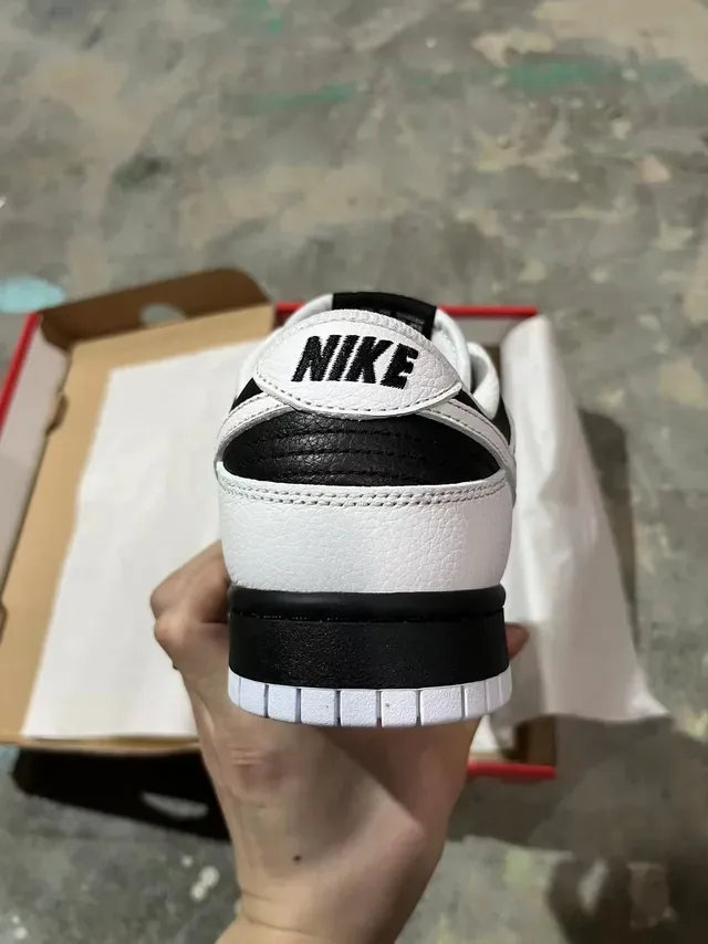Nike Dunk Low White Black Lifestyle Sneakers 5