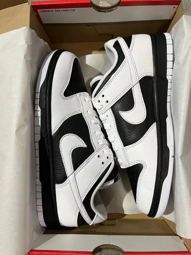 Nike Dunk Low White Black Lifestyle Sneakers 6