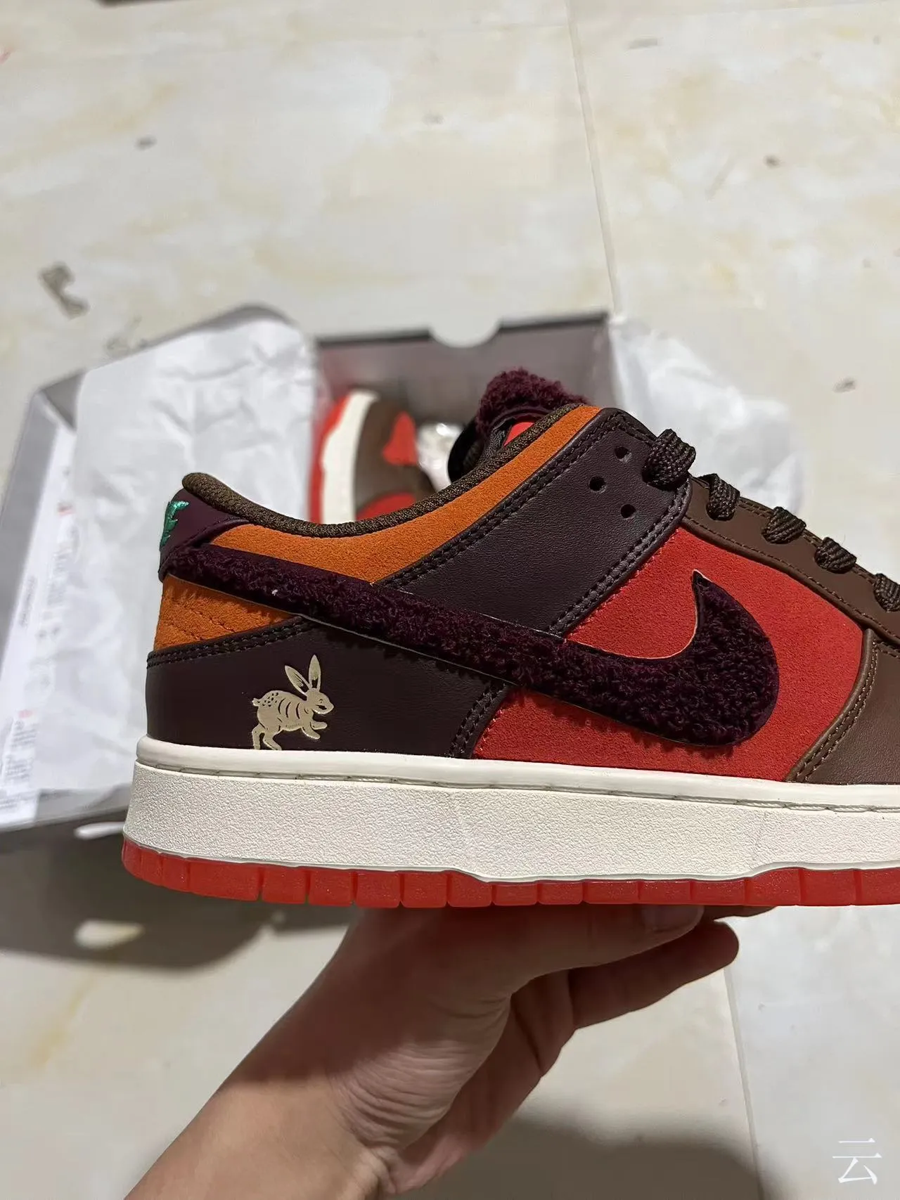 Nike Dunk Low Année du Lapin Rouge Brun Chaussures de skateboard 8