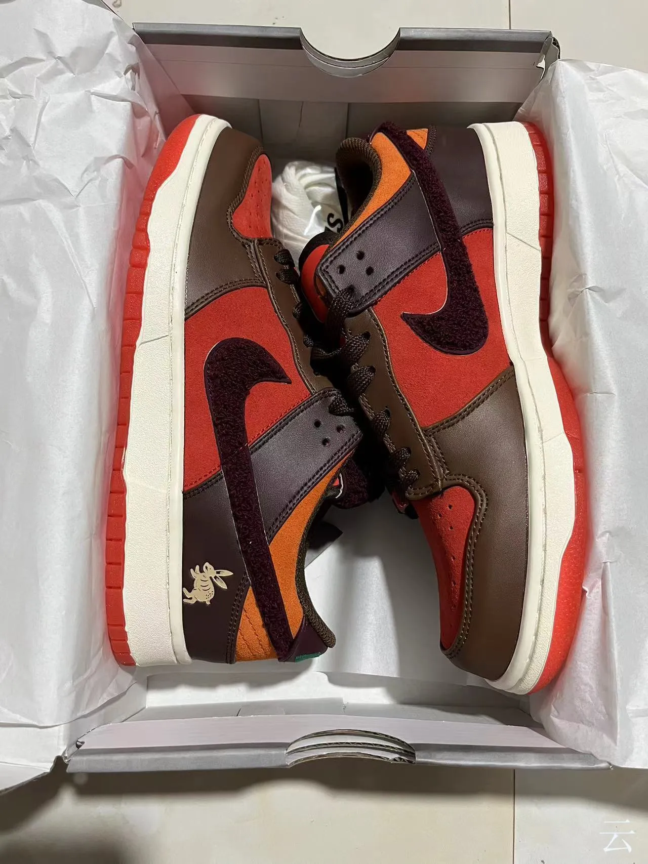 Nike Dunk Low Année du Lapin Rouge Brun Chaussures de skateboard 9