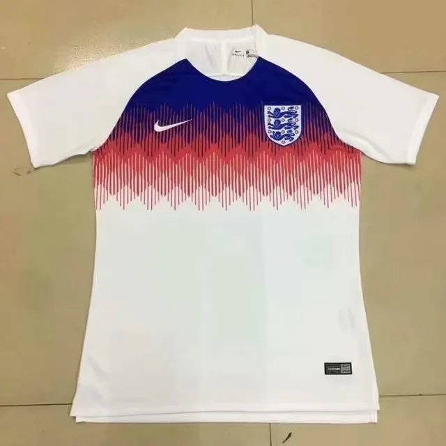 Nike England Commemorative Edition White Navy Gradient Chevron Pattern Raglan Sleeves Jersey 2
