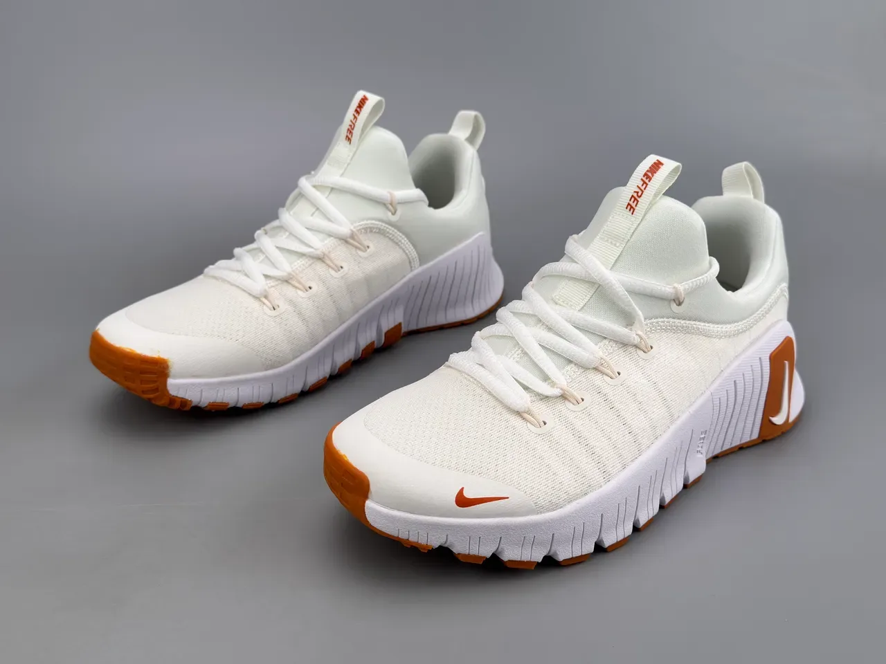 Nike Free Beige Brown Knit Upper Segmented Flex-Groove Midsole Chaussures de course 6