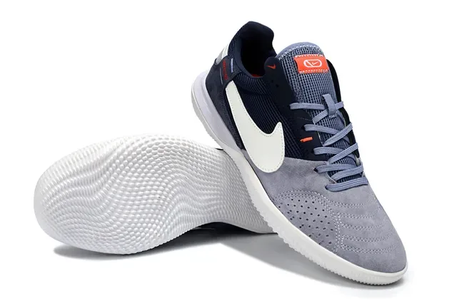 Nike Gato Navy Gray Low-Top Mesh And Suede Upper Sneakers 4