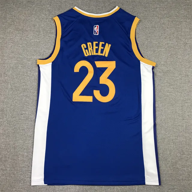 Nike Golden State Warriors #23 Swingman Bleu Blanc Sans Manches Col V Maillot 2