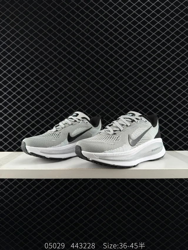 Nike Gray Black Mesh Upper ZOOMX Midsole Running Shoes 3