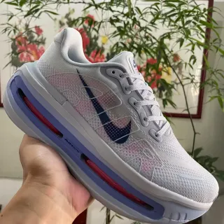 Nike Gray Blue Engineered Mesh Upper Dual Visible Air Zoom Units Lifestyle Sneakers