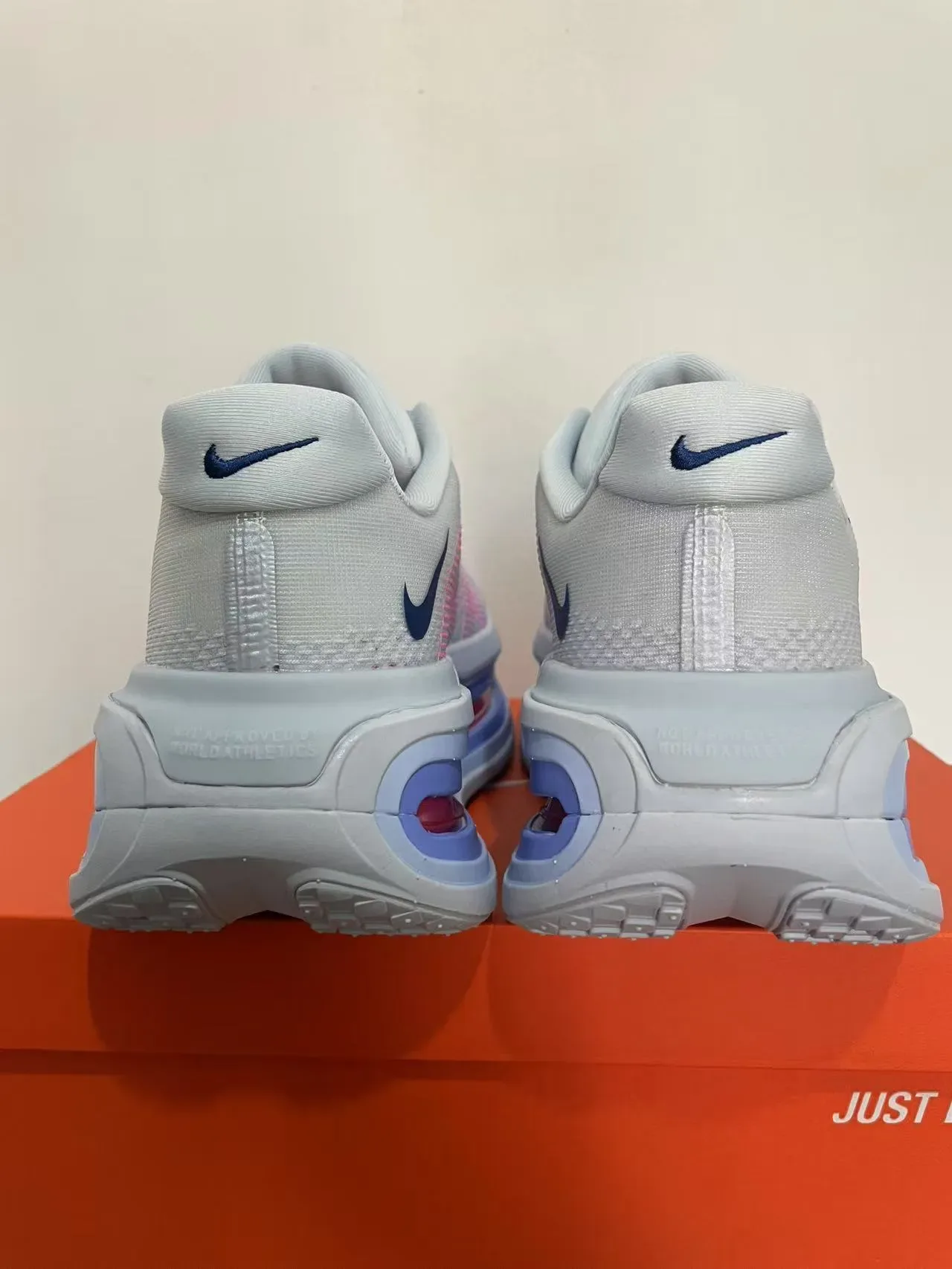 Nike Gray Blue Engineered Mesh Upper Dual Visible Air Zoom Units Lifestyle Sneakers 4