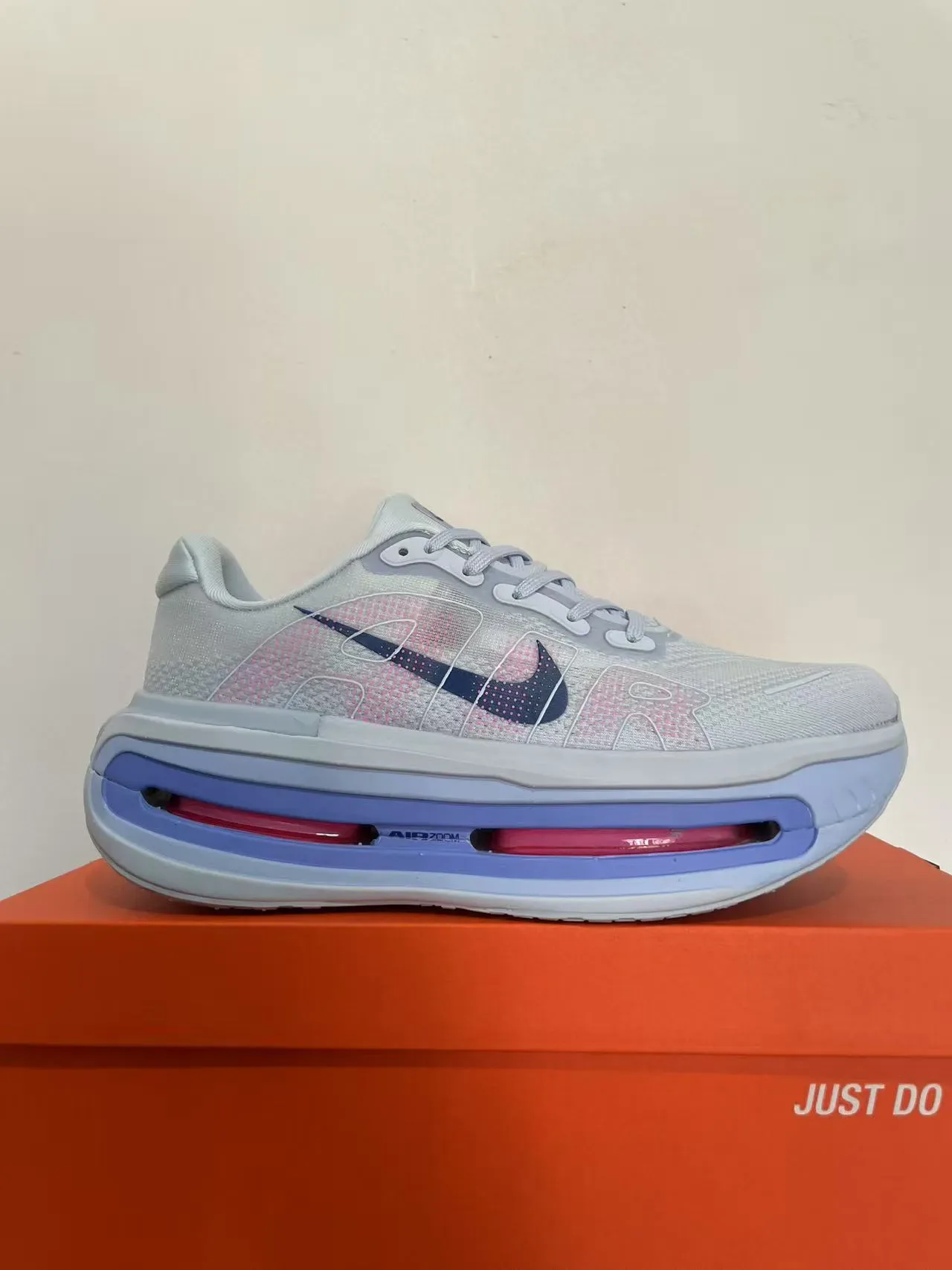 Nike Gray Blue Engineered Mesh Upper Dual Visible Air Zoom Units Lifestyle Sneakers 6