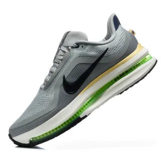 Nike Gray Green Engineered Mesh Upper Full-Length Visible Air Zoom Unit Running Shoes
