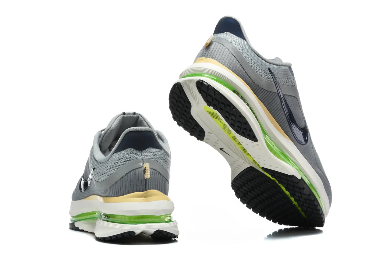 Nike Gris Vert Matière supérieure en mesh ingénierée Longueur complète Unité Air Zoom visible Chaussures de course 2