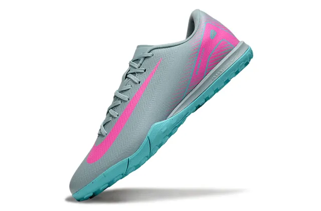 Nike Gris Rosa Bajo Corte Upper Sintético Overlay Gráfico Dinámico Zapatos de Fútbol para Césped 3