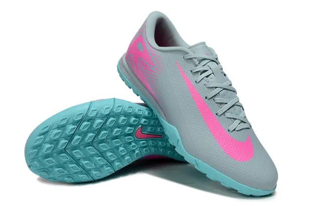 Nike Gris Rosa Bajo Corte Upper Sintético Overlay Gráfico Dinámico Zapatos de Fútbol para Césped 4