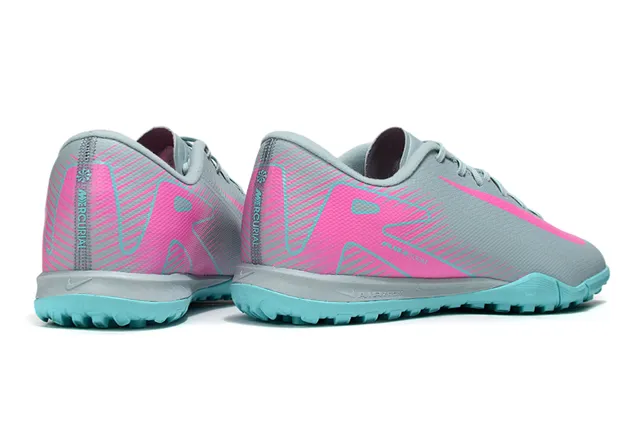 Nike Gris Rosa Bajo Corte Upper Sintético Overlay Gráfico Dinámico Zapatos de Fútbol para Césped 5