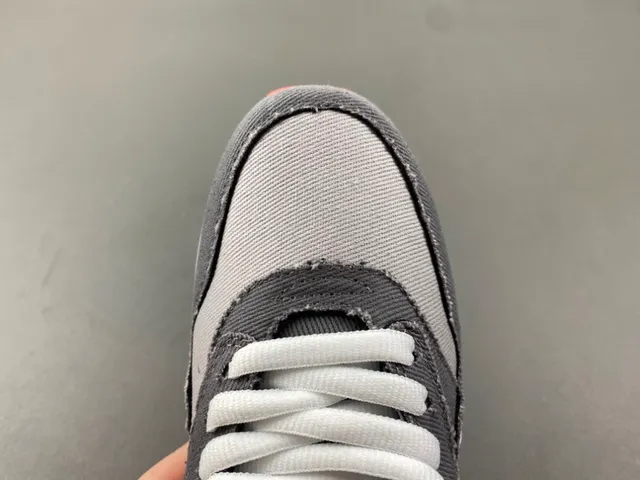 Nike Gray Red Low-Top Textile Upper Lifestyle Sneakers 5