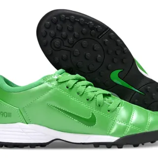 Nike Green Black Low-Top Synthetic Leather Upper Turf Soccer Shoes