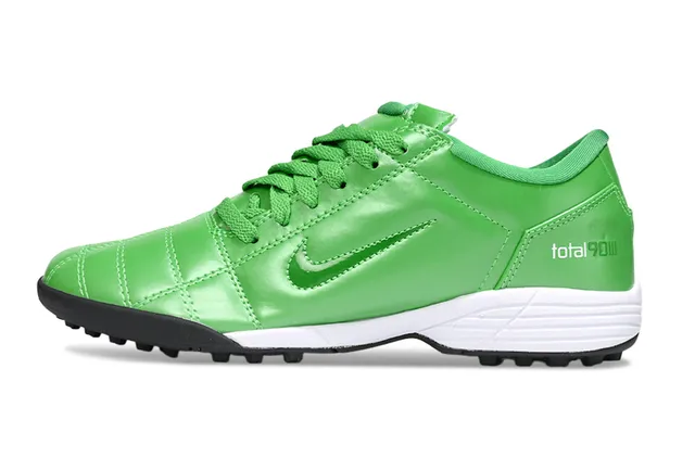 Nike Vert Noir Low-Top Chaussures de Football Turf Cuir Synthétique Supérieur 7