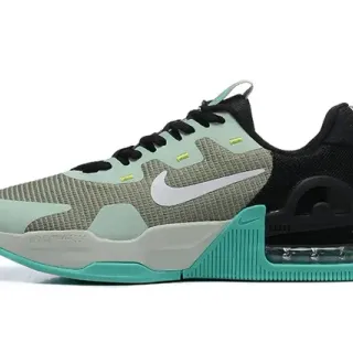 Nike Green Black Mesh And Synthetic Overlay Construction Geometric Paneling Lifestyle Sneakers