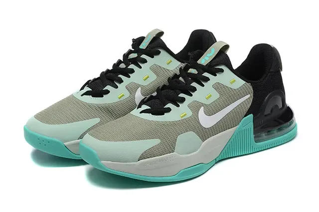 Nike Green Black Mesh And Synthetic Overlay Construction Geometric Paneling Lifestyle Sneakers 2