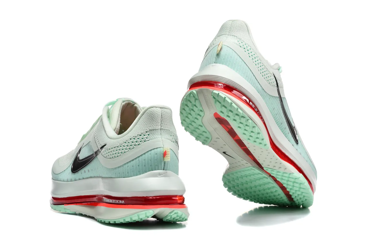 Nike Vert Rouge Maille Ingénierée Supérieure Translucide Air Zoom Unité Chaussures de course 2