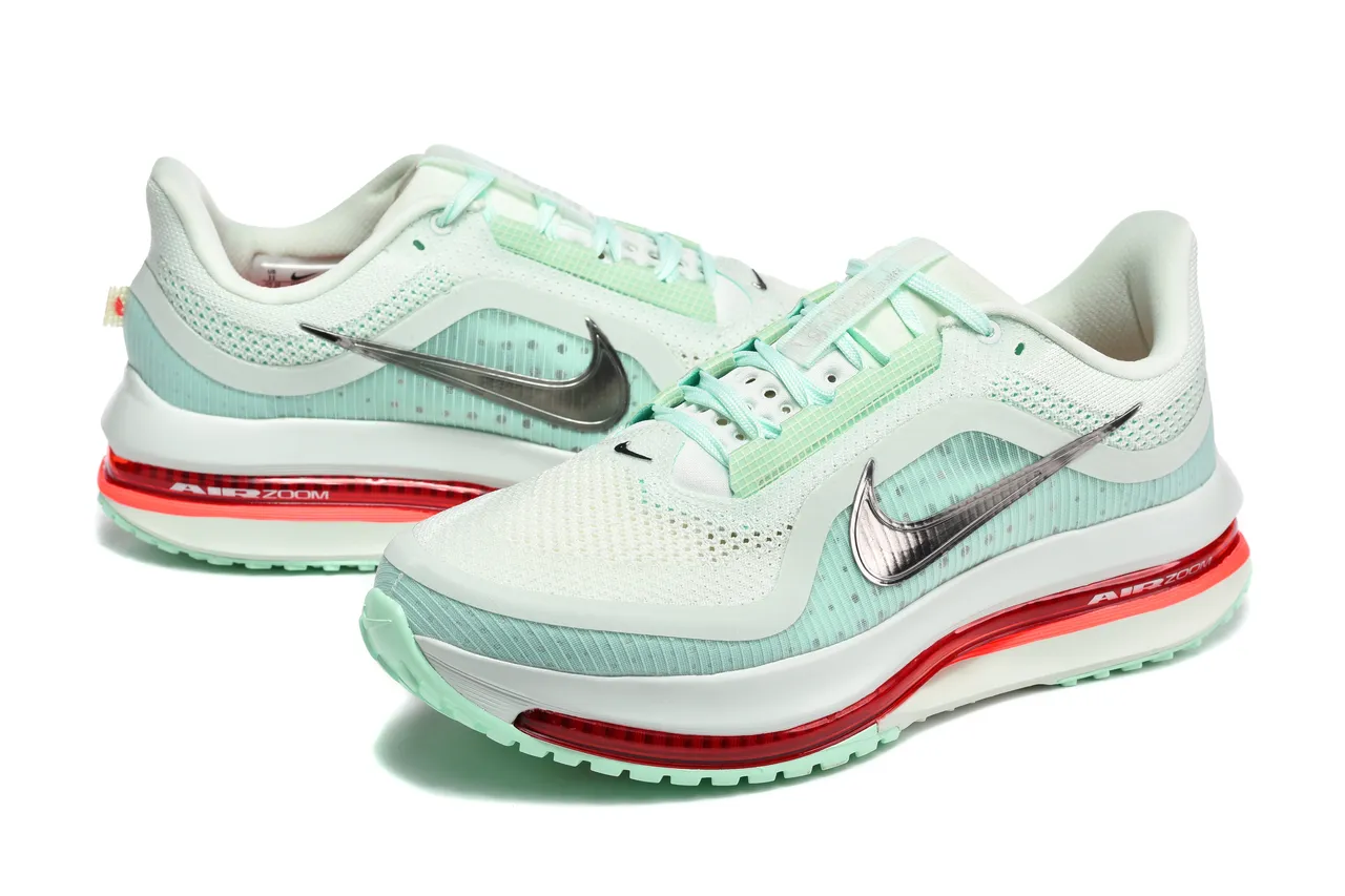 Nike Vert Rouge Maille Ingénierée Supérieure Translucide Air Zoom Unité Chaussures de course 4