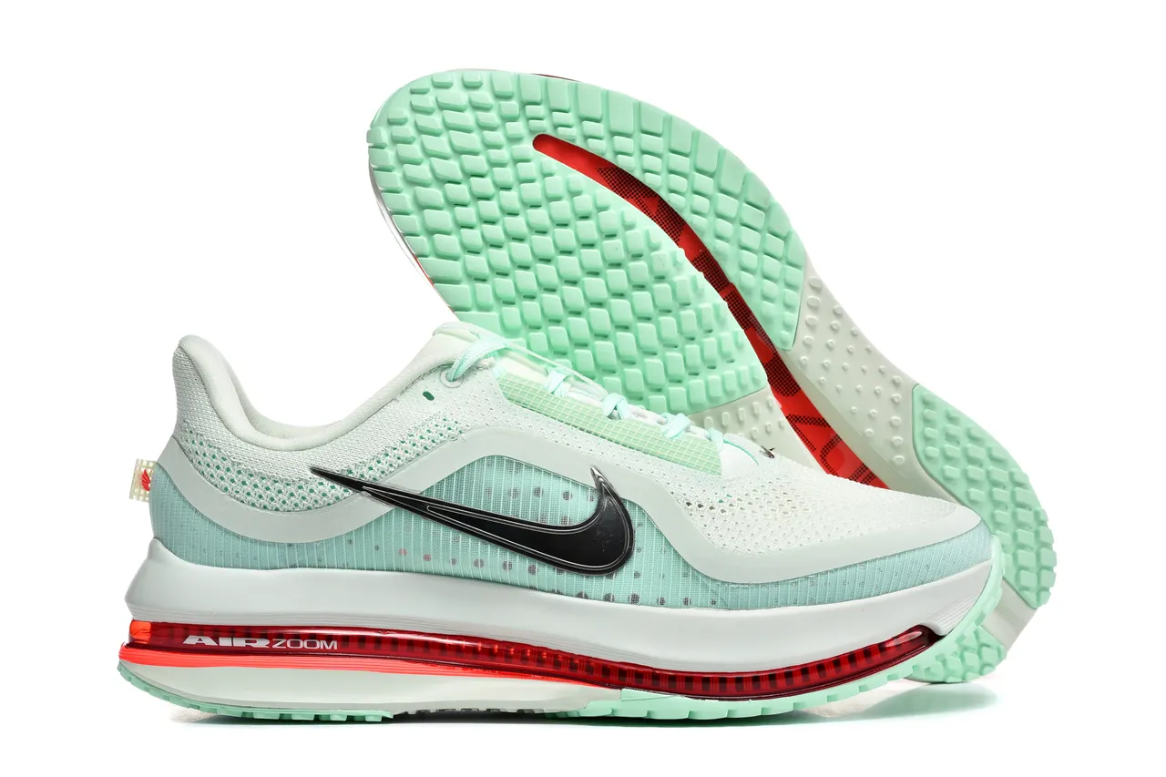 Nike Vert Rouge Maille Ingénierée Supérieure Translucide Air Zoom Unité Chaussures de course 5