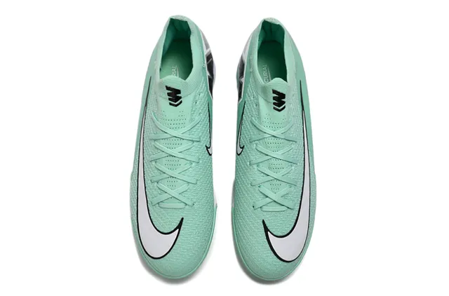 Nike Chaussures de football turf vert blanc upper knit low-cut col style chaussette 11