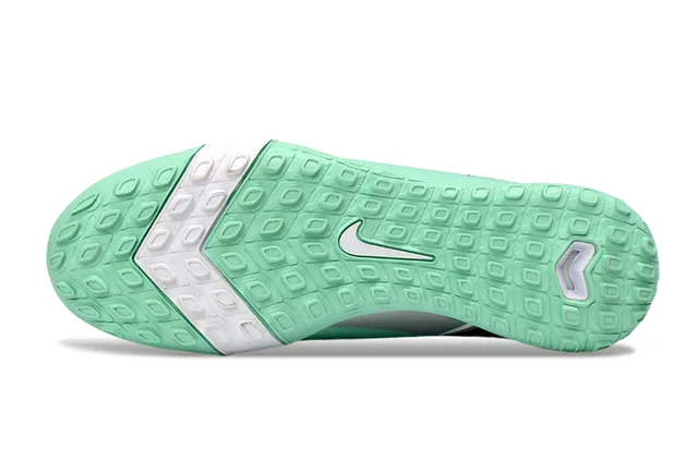 Nike Chaussures de football turf vert blanc upper knit low-cut col style chaussette 15
