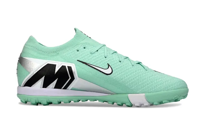 Nike Chaussures de football turf vert blanc upper knit low-cut col style chaussette 16