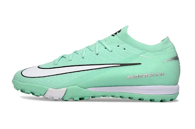 Nike Chaussures de football turf vert blanc upper knit low-cut col style chaussette 17