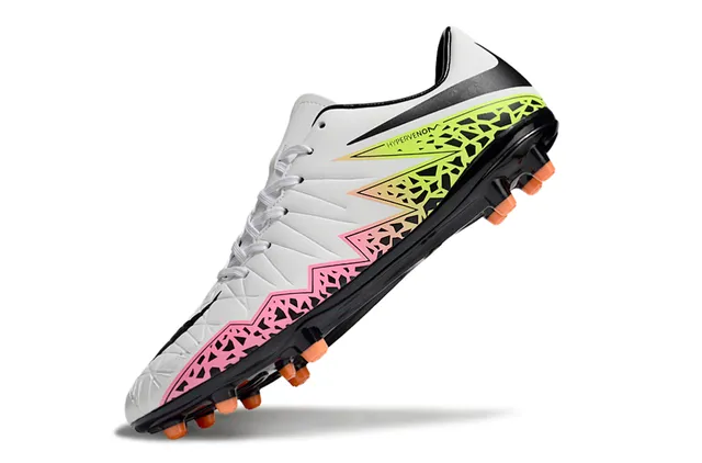 Nike Hypervenom White Multicolor Low-Cut Sock-Fit Collar Geometric Overlays Firm-Ground Soccer Shoes 3