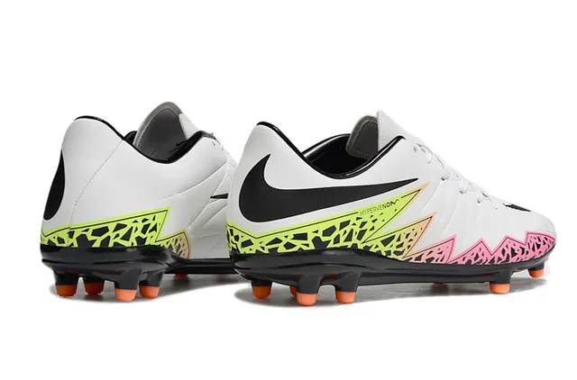 Nike Hypervenom White Multicolor Low-Cut Sock-Fit Collar Geometric Overlays Firm-Ground Soccer Shoes 5